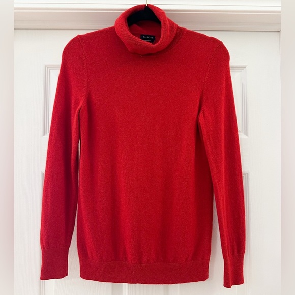 Talbots Cashmere Turtleneck Sweater Red sz Medium - Picture 4 of 6
